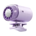 thumbnail image 4 of Ventilador pequeño con clip para exteriores, ventilador de refrigeración rápida para , recargable para interiores, pesca, escritorio, trabajo Púrpura, 4 of 8