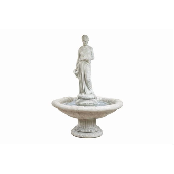 Solid Rock Stoneworks Medium Heebee Fountain - 60" Tall - Marble Tone