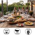 thumbnail image 6 of Wooden Party Platter Tray Perfect for Breakfast, Appetizers, Coffee, Bar, and Food Display - 18x10x1 Inches, 6 of 7