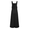 thumbnail image 5 of OSOLU Women Sleeveless Overalls Jumpsuit Casual Solid Color Summer Wide Leg Bib Pants Bottons Wide Leg Jumpsuit Romper With Pockets Boho Dailywear, 5 of 6