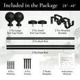 thumbnail image 5 of MERIVILLE 1" Double Curtain Rod Set, Adjustable 28-48 Inches, Ball Finials, Black, 5 of 8