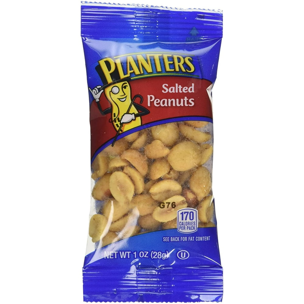 Planters Nuts on the Go Salted Peanuts, 1 oz singleserve bags, 48