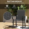 thumbnail image 3 of CoSoTower 4 Piece PE Rattan Patio Dining Chairs with Steel Frame, for Garden, Backyard, Pool Side, Porch, Black, 3 of 7