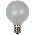 thumbnail image 3 of Northlight Pack of 10 Pearl White G50 Globe Replacement Christmas Bulbs, 3 of 3