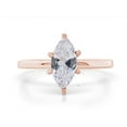 thumbnail image 2 of 10K Rose Gold Marquise Cut Cubic Zirconia Solitaire Engagement Wedding Ring Jewelry For Womens-5, 2 of 3