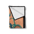 thumbnail image 2 of Geek Soft Flannel Fleece Throw Blanket, Words Dont Forget to Be and Hipster Owl Riding a Bike Pattern, Cozy Plush for Indoor and Outdoor Use, 70" x 90", Multicolor, by Ambesonne, 2 of 6