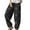 Black, variant on jsaierl Womens Cotton Linen Pants Wide Leg Elastic Waist Pants Summer Comfy Tie Front Trousers Sweatpants Lightweight Palazzo Pants