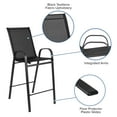 thumbnail image 4 of Flash Furniture 2 Pack Brazos Series Black Outdoor Barstool with Flex Comfort Material and Metal Frame, 4 of 15