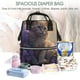 thumbnail image 5 of Easygdp Purple Flower Lazy Cat para Bolsa de Bebé de Gran Capacidad con Múltiples Bolsillos, Bolsa de Pañales para Padres, Bolsa de Viaje Organizada y Elegante, 5 of 6
