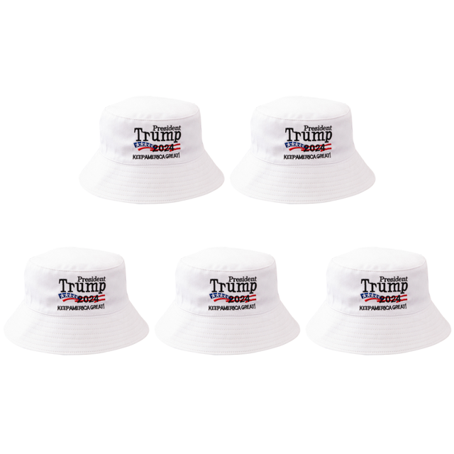 Trump 2024 Sombrero Cubo Playa Transpirable para Al Aire Libre () Blanco