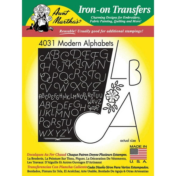 Aunt Martha's #4031 Modern Alphabet
