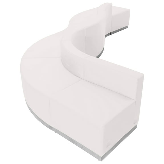 BizChair White LeatherSoft Reception Configuration, 6 Pieces