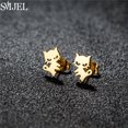 thumbnail image 1 of SMJEL-pendientes con pasador de acero inoxidable para mujer y niña, joyería para perro salchicha, Chihuahua, accesorios para gatito, 1 of 2