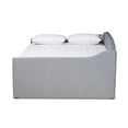 thumbnail image 4 of Bowery Hill Contemporary Velvet Full Size Daybed with Trundle in Gray, 4 of 5