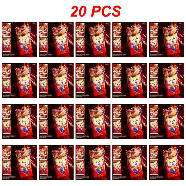 1 / 20 piezas bolsa de sobre rojo Universal 2024 año del dragón bolsa de sobre rojo bolsa de sobre rojo para niños peso ligero Año Nuevo