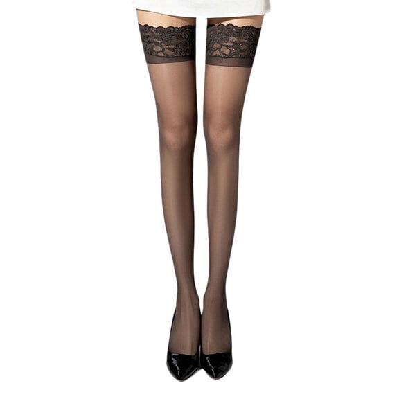 Lace Thigh High Stockings with Antiskid Silicone For A Silky Sexy Look Ideal For Party And Intimate Occasions
