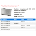 thumbnail image 2 of Radiator - Compatible with 1973 - 1979 Honda Civic Hatchback 1974 1975 1976 1977 1978, 2 of 2