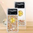 thumbnail image 2 of Glitter Case for Xiaomi Poco X4 Pro 5G, Bling Sparkle Floating Liquid Soft TPU Cushion Fashion Girly Women Girls Clear with Ring Holder Phone Cover for Xiaomi Poco X4 Pro 5G  Gold, 2 of 12