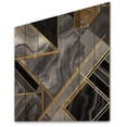 thumbnail image 2 of Designart "Marble Granite Agate with Gold Accents VI" Modern Geometric Print on Natural Pine Wood, 2 of 5