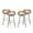 Light Brown/Beige, variant on Pondway Outdoor Wicker and Iron Barstools with Cushion, Set of 4, Light Brown and Beige