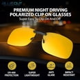 thumbnail image 2 of Blue Cut Polarized Night Vision Clip-On Driving Sunglasses, Yellow, 1 Pack, 2 of 6