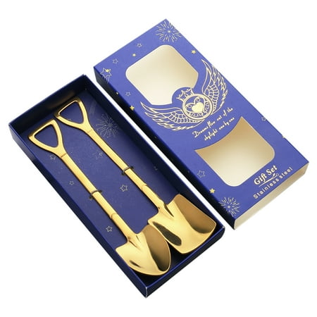 

Amusingtao 2pcs Ice Cream Flatware Stainless Steel For Dessert Sorbet Spoon Cake