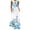 Light blue, variant on Spring Dresses for Women Floral Print Boho Dress Loose Casual Sleeveless Long Dress V Neck Beach Vest Dress with Pocket