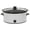 White, variant on 6 qt White Oval Manual Slow Cooker with Ceramic Inner Pot for Family Dinner, Dishwasher Safe