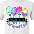thumbnail image 4 of Inktastic I'm Just Here for the Sweets with Spun Sugar Candy T-Shirt, 4 of 5