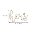 thumbnail image 2 of FRCOLOR His Hers Wedding Chair Hanging Pendant for Bride and Groom Decoration Beige Timber 1 Roll Rope Included, 2 of 8