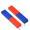 thumbnail image 4 of HEVIRGO 2Pcs/Set Physics Experiment Pole Teaching Tool Red Blue Painted N/S Bar Magnet, 4 of 6