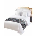 thumbnail image 2 of Xipuska Coastal Conch Bed Runners for Cal King Size Bed, Decorative Bed Throws for Foot of Bed, Ocean Starfish Seagrass Retro Watercolor Bed Runner Sofa Throw Bedding Scarf Slipcover for Bedroom, 2 of 6
