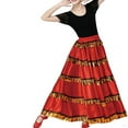 thumbnail image 4 of Long Skirts for Women Spanish Bull Dance Skirt Belly Dance Skirt Big Swing Skirt Summer Clothes for Women M One Size, 4 of 4
