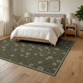 thumbnail image 3 of ODIKA 6'x9' Washable Area Rug Non-Slip, Chair-Friendly, Floral Farmhouse With Distressed Scattered Bloom Allover Motif Vintage Flowing for Dining Room, Under Table, Office Décor, 3 of 7