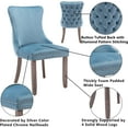 thumbnail image 6 of Velvet Upholstered Dining Chairs Set of 4, Wingback Kitchen Room Accent Chairs with Solid Wood Leg, Dinner Chairs with Nailhead Trim & Button Tufted Back, 6 of 7