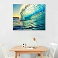thumbnail image 2 of Creowell Canvas Prints Wall Art Blue Ocean Wave Surfing Sea Picture Paintings on Canvas Modern Canvas Art For Home Room Office Wall Decorations 20x16 in/16x12 in, 2 of 4