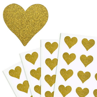 Envelope Seals Gold Hearts, Heart shaped label, One size by Royal Green -  400 pack 