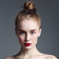 thumbnail image 3 of Moño de pelo liso, moño para el cabello, moño para mujer, extensión de moño Updo, postizo de cola de caballo para mujer, moño de Donut para cabello, 3 of 4