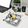 thumbnail image 6 of Valet Tray, Palm Trees Zebra Faux Leather Desk Tray Vanity Tray Night Stand Organizer Catch All Tray Key Bowl for Entryway Table, Elegant Valet Tray Storage for Men Women, 6 of 7