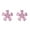 Pink, variant on Sterling Silver Pink Sapphire Flower Studs
