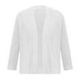 thumbnail image 4 of qolati Cardigan for Women Classic Fit Open Front Solid Knit Crop Blouse Tops Outwear Lightweight Casual Business Work Cardigans Jackets, 4 of 6