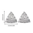 thumbnail image 3 of Copper Inlaid Zircon Earrings Earrings Female Geometric Earrings Bridal Jewelry, 3 of 4