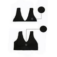 thumbnail image 4 of INSPIRE CHIC Women's Removeable Pads Seamless Wirefree Sleep Vest Tops Sports Yoga Bras M fit 30A/B Black, 4 of 5