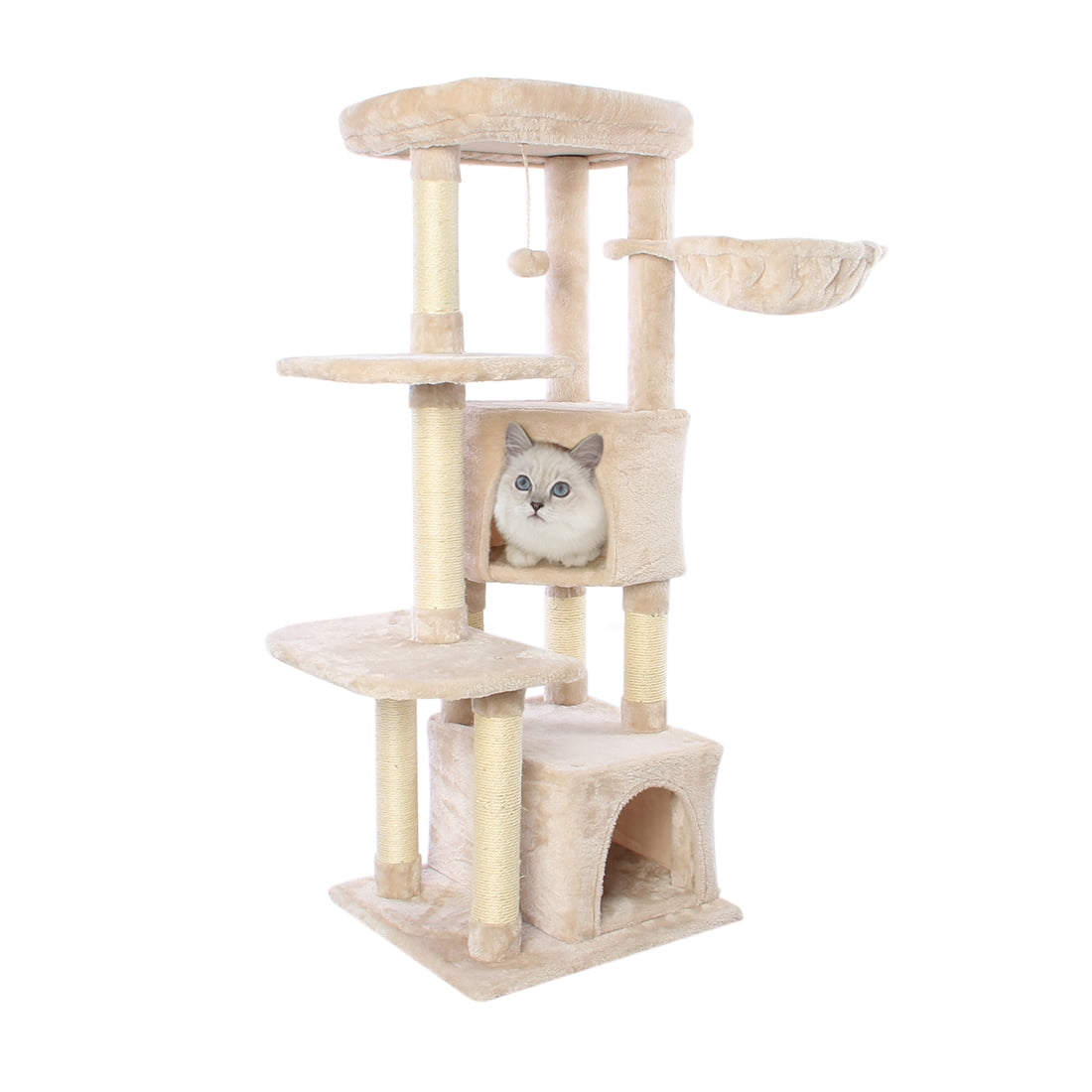 CUPETS Pet Products Cat Tree House with Scratching Post for Kittens and Cat,Activity Tree 