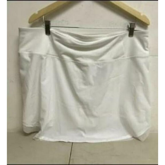 CALIA Womens Tulip Hem Pocket Comfortable Casual Skirt Pure White Size L NWT