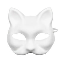 Hand Painted White Cat for Halloween Theme Celebration
