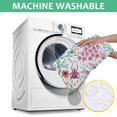 thumbnail image 6 of Pioneer Flower Floral Print Pattern Square Tablecloth,Waterproof Square Table Cover,Wipeable Spillproof Washable Table Cover for Home Kitchen Party Decor 60"x60"(152x152cm), 6 of 6
