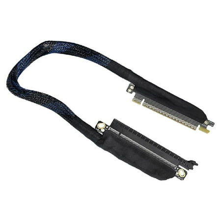 Highly speed 64GT/s PCIe5.0 Risers Cable Left Side Exit Braide Construction