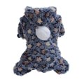 thumbnail image 5 of Dog Warm Dog Plush Clothes 4 Leg Wear Buttons Rainbow Printed Warm Winter Hooded Outerwear of Animals Wrap, 5 of 5
