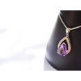 thumbnail image 3 of Amethyst Teardrop Diamond Necklace Pear Amethyst Pendant February Birthstone,, 3 of 4